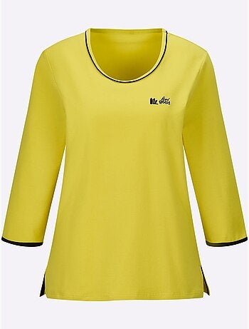T-shirt sportif avec col rond et manches 3/4 en jersey fin - Taille standard - Witt