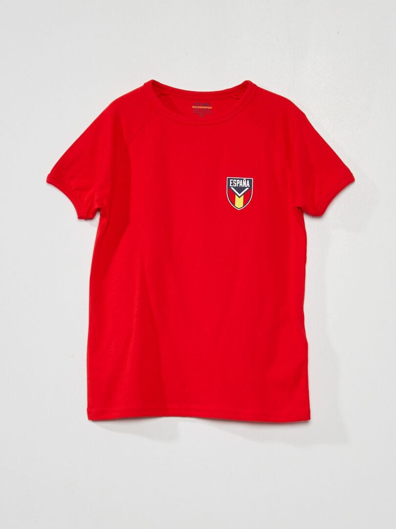T-shirt en jersey Football Rouge - Kiabi