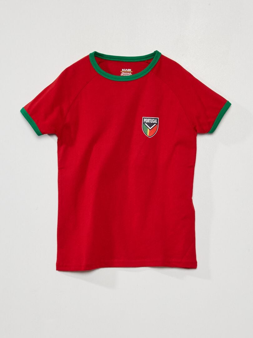 T-shirt en jersey Football Rouge - Kiabi