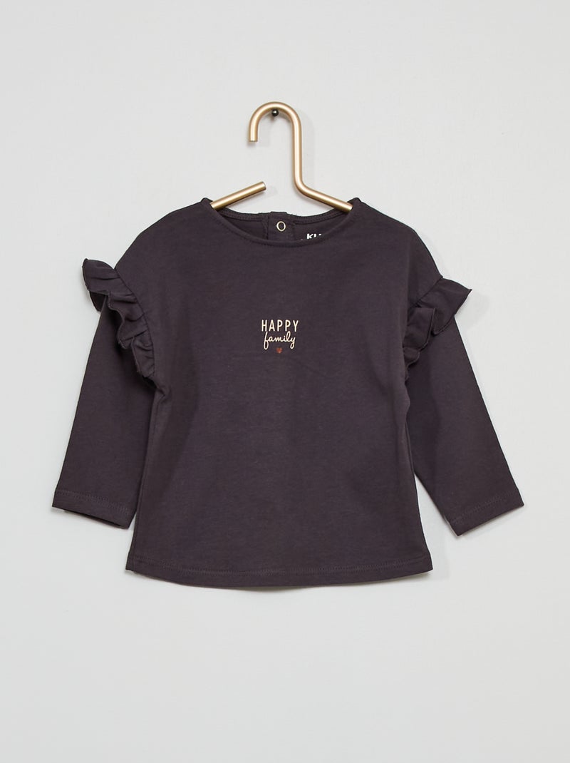 T-shirt en jersey gris foncé - Kiabi