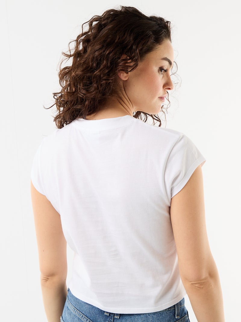T-shirt en jersey 'Hello Kitty' à manches courtes Blanc - Kiabi