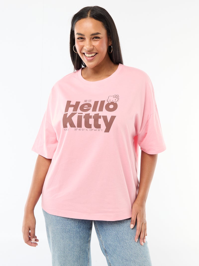 T-shirt en jersey 'Hello Kitty' Rose - Kiabi