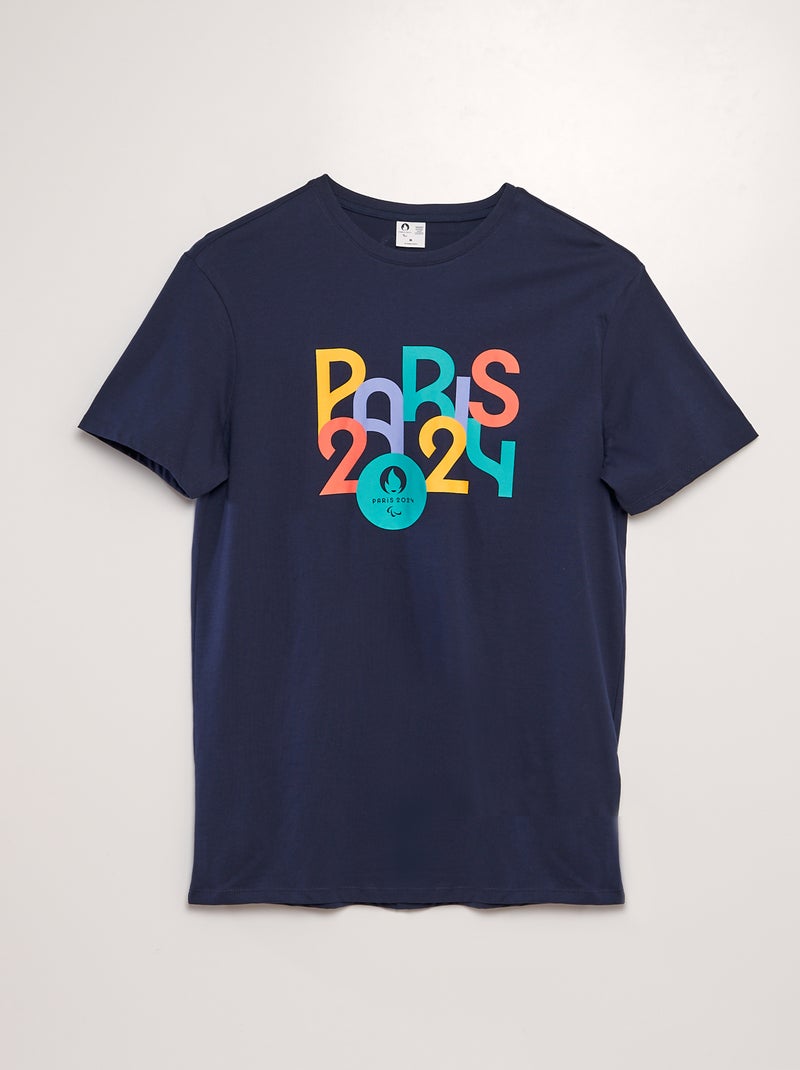 T-shirt en jersey imprimé - Jeux Paralympiques Paris 2024 Bleu - Kiabi