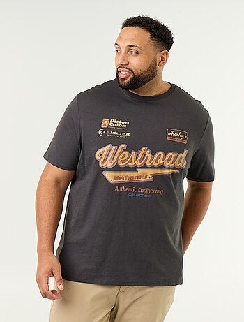 T-shirt en jersey imprimé à manches courtes
