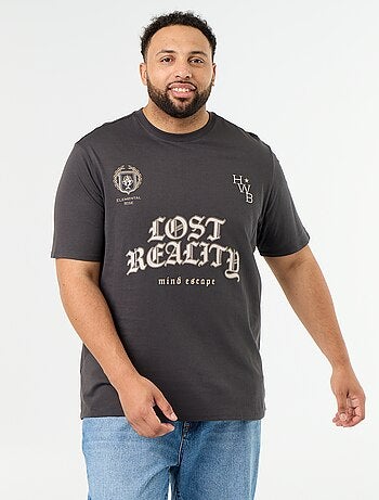 T-shirt en jersey imprimé à manches courtes