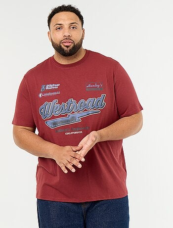 T-shirt en jersey imprimé à manches courtes