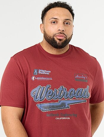 T-shirt en jersey imprimé à manches courtes