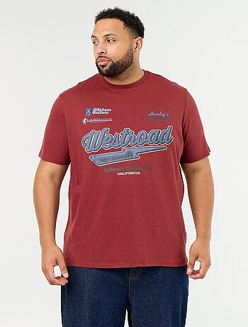 T-shirt en jersey imprimé à manches courtes