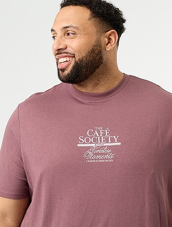 T-shirt en jersey imprimé à manches courtes