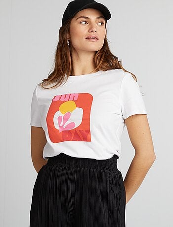 T-shirt en jersey imprimé