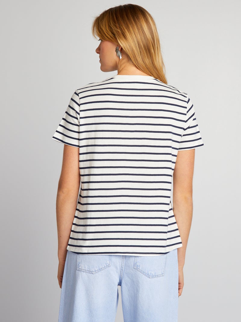 T-shirt en jersey imprimé Blanc - Kiabi