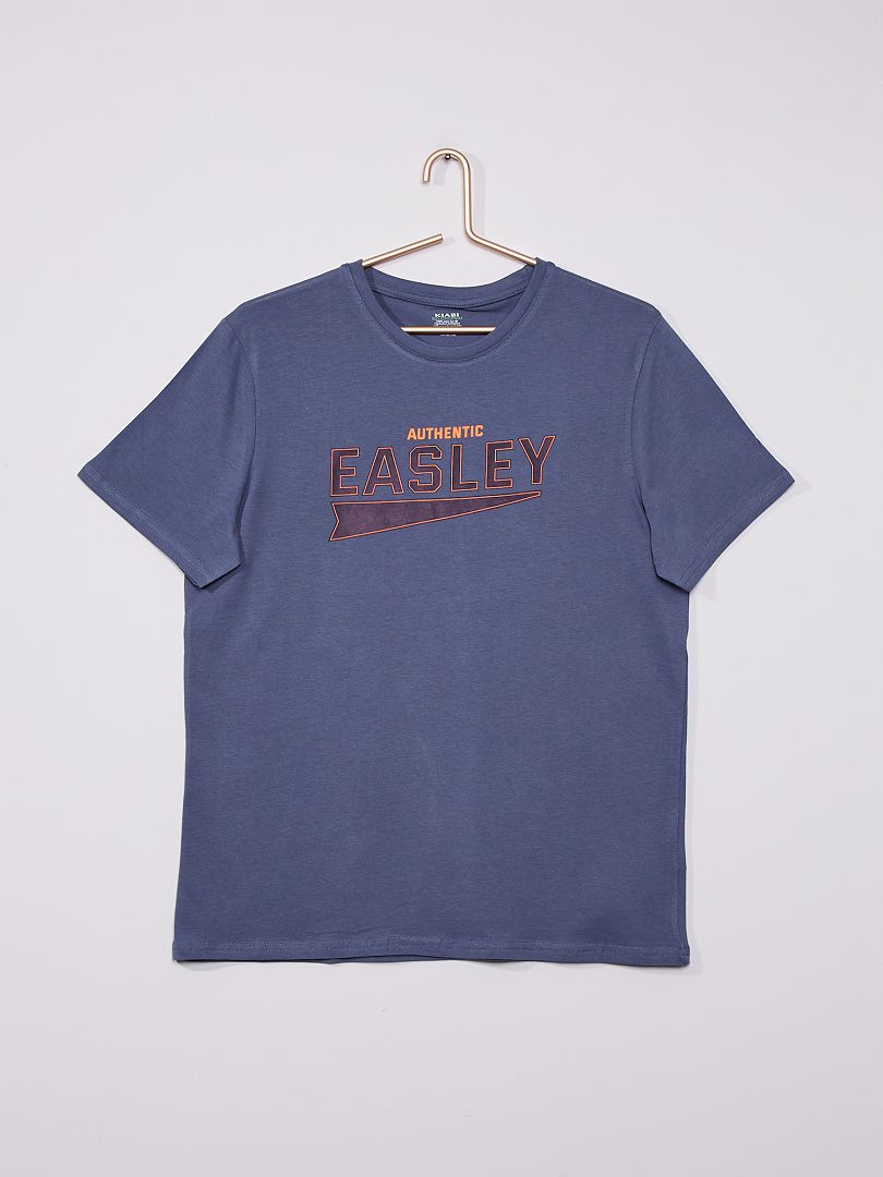 T-shirt en jersey imprimé bleu easley - Kiabi