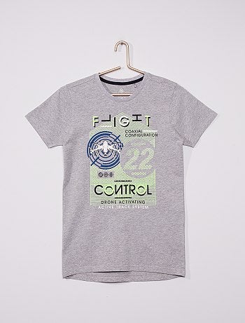 T-shirt en jersey imprimé en relief 'drones'