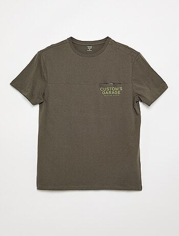 T-shirt en jersey imprimé homme à col rond