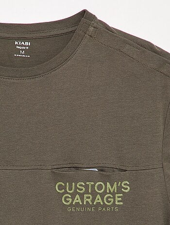 T-shirt en jersey imprimé homme à col rond