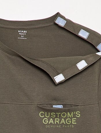 T-shirt en jersey imprimé homme à col rond