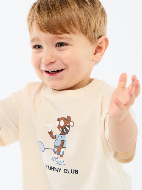 T-shirt en jersey imprimé manches courtes - Kiabi