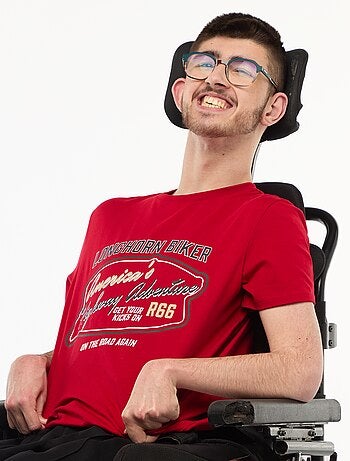 T-shirt en jersey imprimé pour homme à col rond