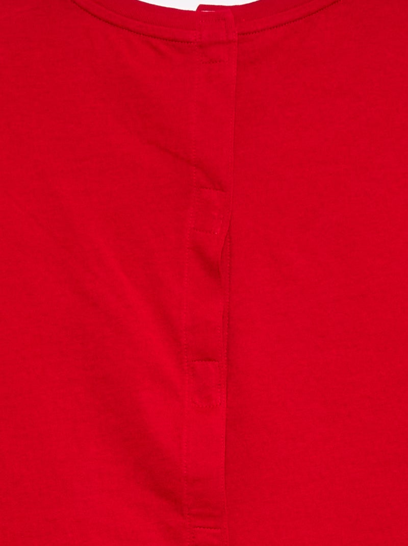 T-shirt en jersey imprimé pour homme à col rond Rouge - Kiabi