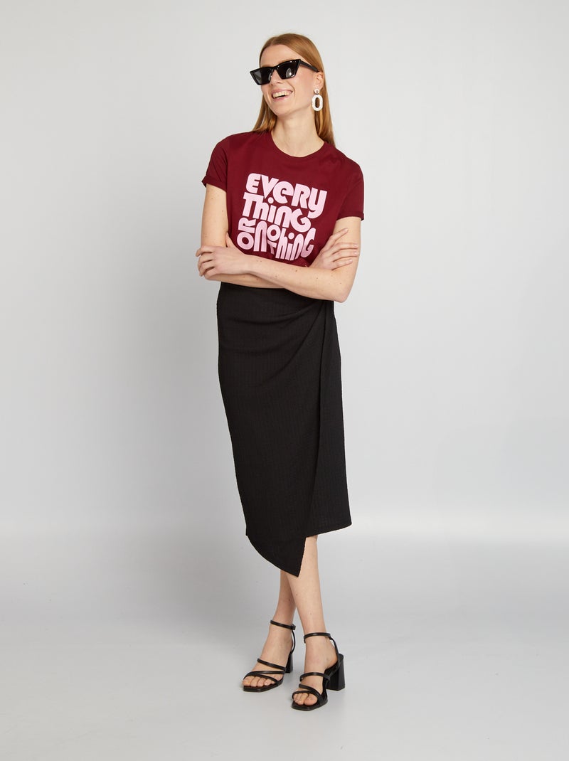 T-shirt en jersey imprimé Rouge bordeaux - Kiabi