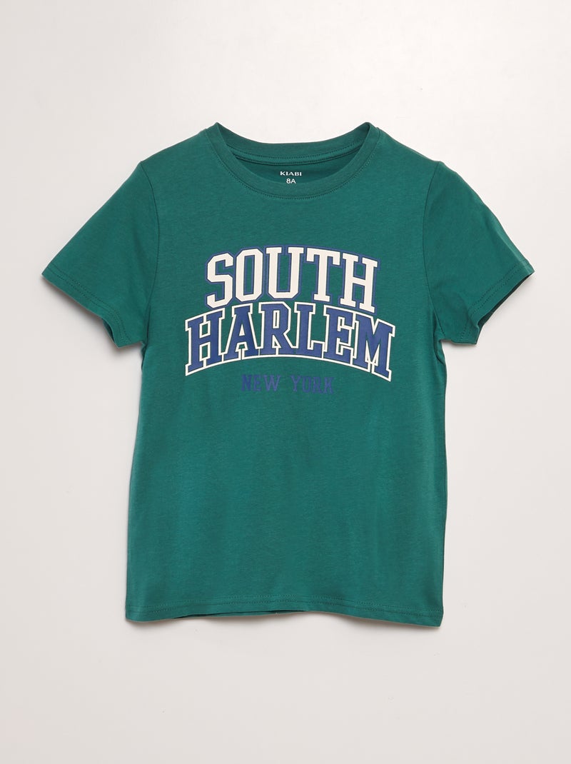 T-shirt en jersey imprimé Vert - Kiabi