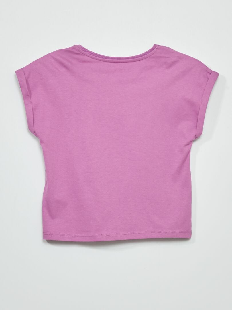 T-shirt en jersey imprimé Violet - Kiabi