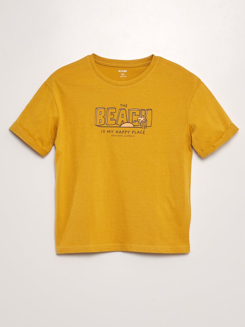 T-shirt en jersey Jaune - Kiabi