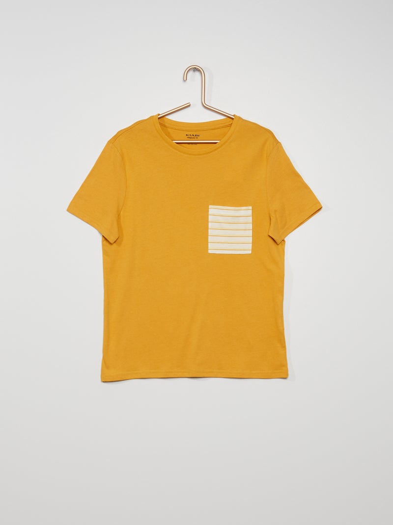 T-shirt en jersey jaune - Kiabi
