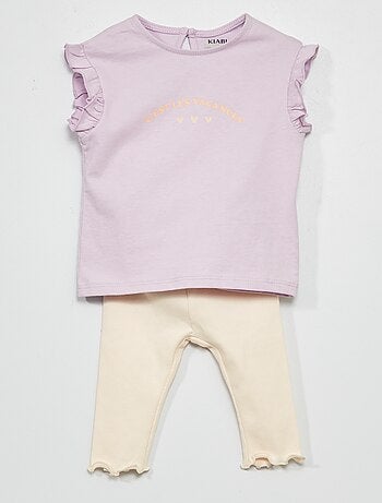 T-shirt en jersey + legging - 2 pièces - Kiabi