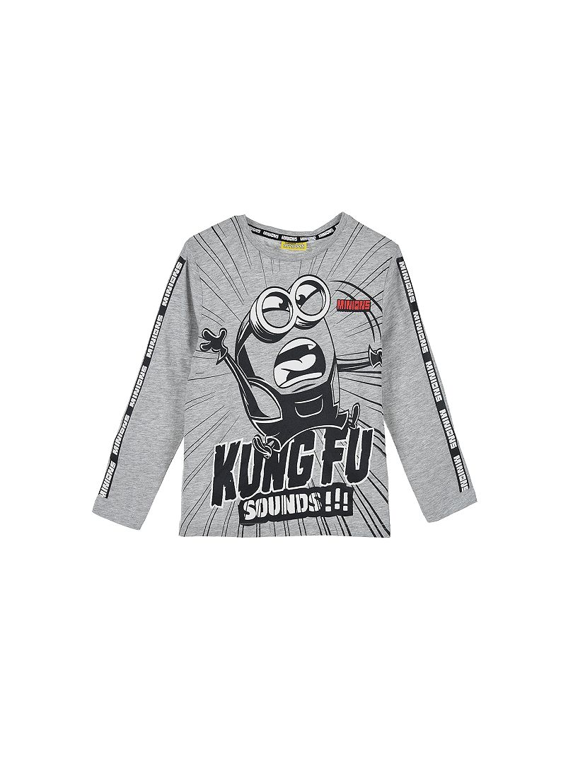 T-shirt en jersey 'Les Minions' gris chiné - Kiabi