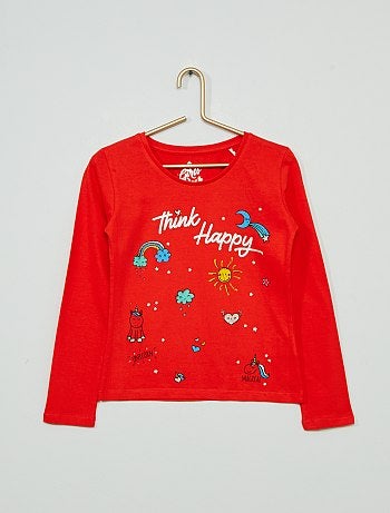 T-shirt en jersey 'Licornes et arcs-en-ciel'