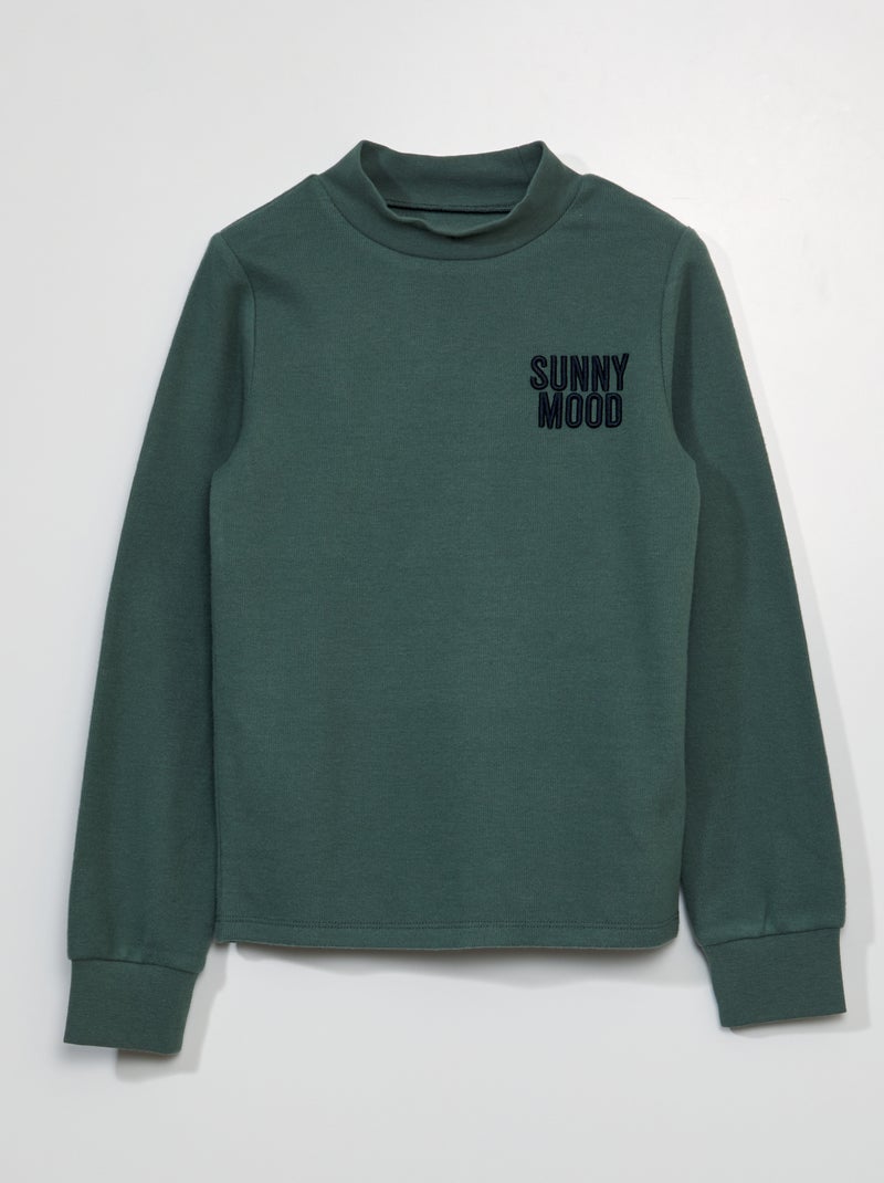 T-shirt en jersey lourd Vert - Kiabi