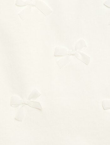 T-shirt en jersey manches courtes avec nœuds fantaisies