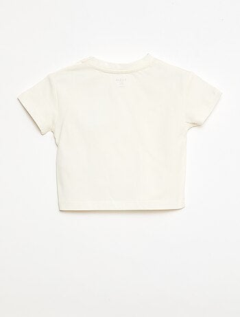 T-shirt en jersey manches courtes avec nœuds fantaisies