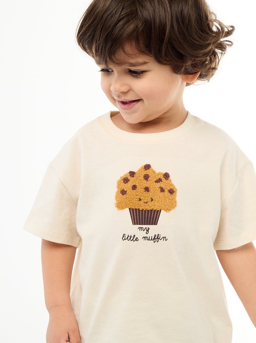 T-shirt en jersey manches courtes avec poche poitrine imprimé - Kiabi