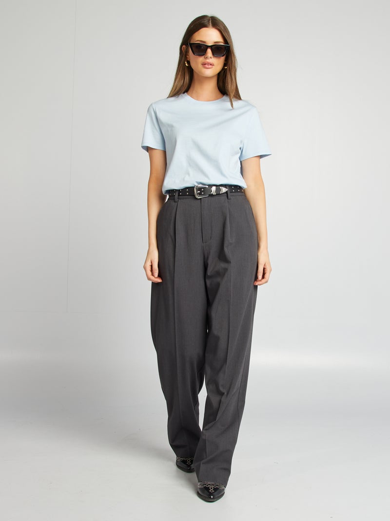 T-shirt en jersey manches courtes BLEU - Kiabi