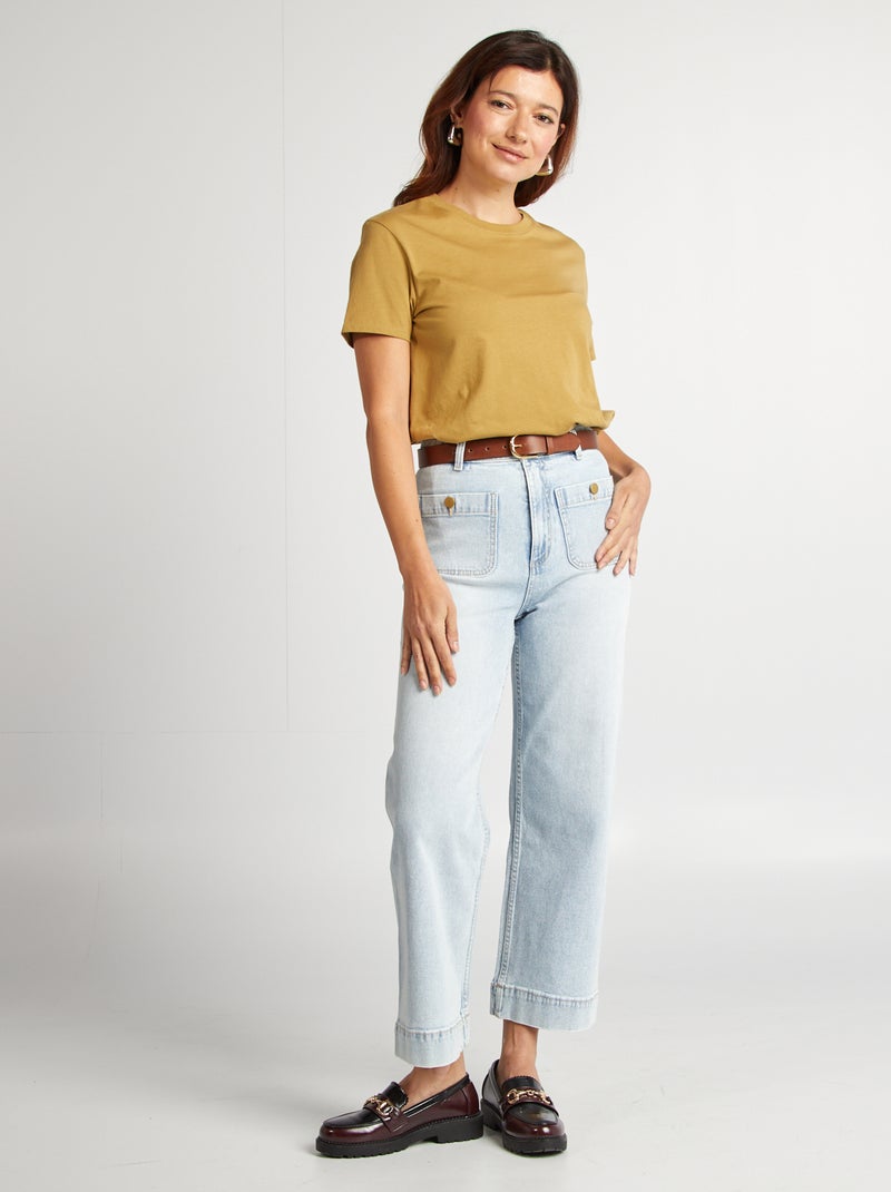 T-shirt en jersey manches courtes Bronze - Kiabi