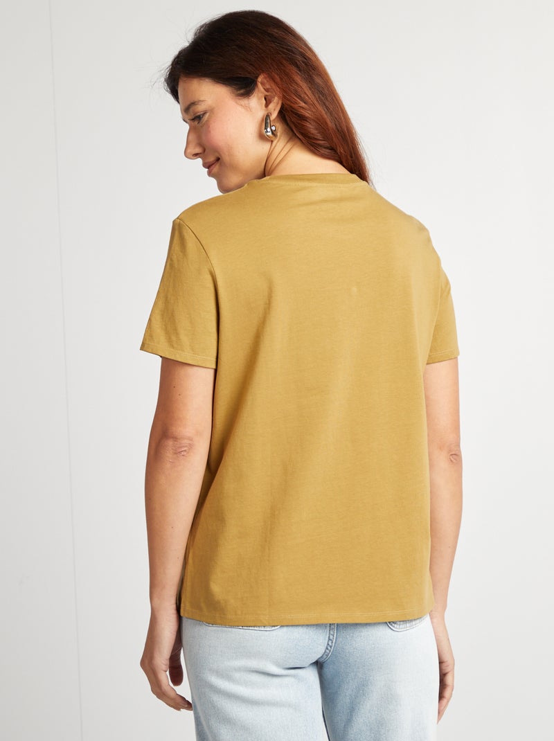 T-shirt en jersey manches courtes Bronze - Kiabi