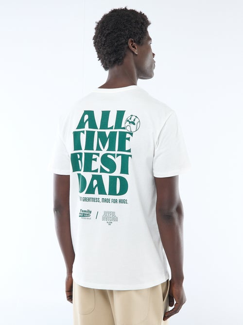 T-shirt en jersey manches courtes imprimé recto/verso - Kiabi