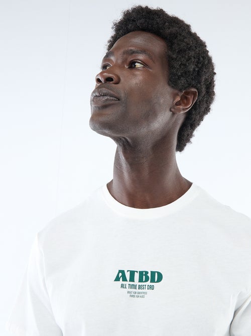 T-shirt en jersey manches courtes imprimé recto/verso - Kiabi
