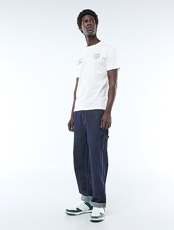 T-shirt en jersey manches courtes imprimé recto/verso