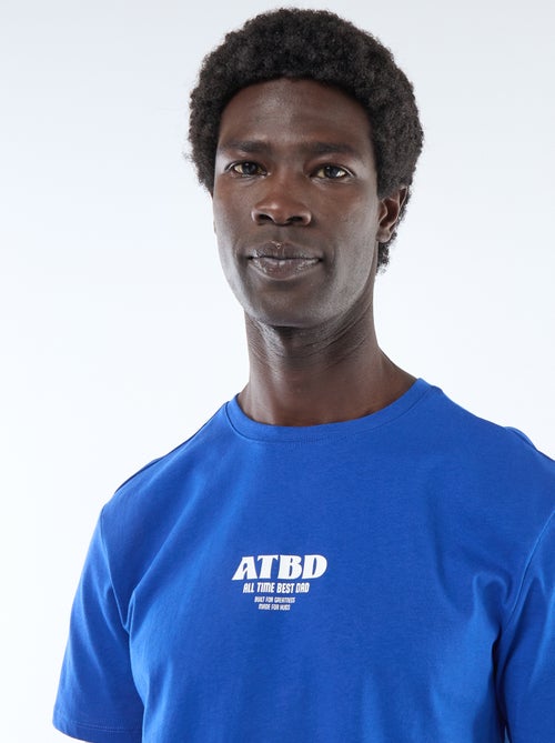 T-shirt en jersey manches courtes imprimé recto/verso - Kiabi
