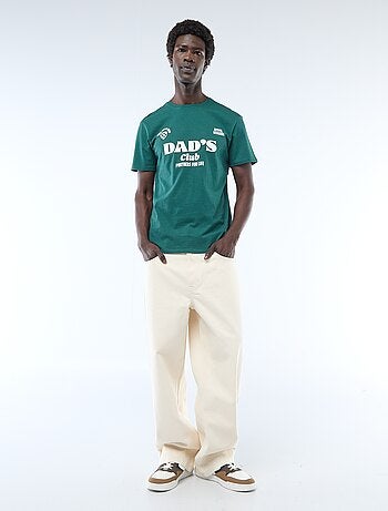 T-shirt en jersey manches courtes imprimé recto/verso