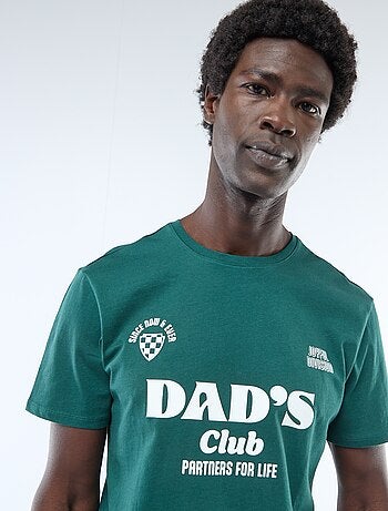 T-shirt en jersey manches courtes imprimé recto/verso