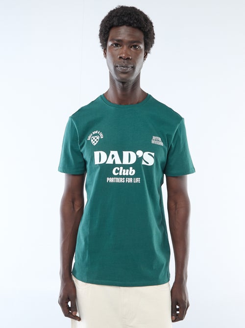 T-shirt en jersey manches courtes imprimé recto/verso - Kiabi