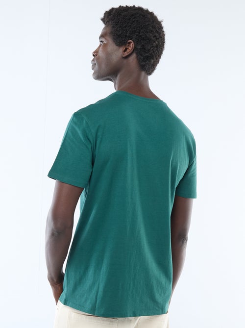 T-shirt en jersey manches courtes imprimé recto/verso - Kiabi