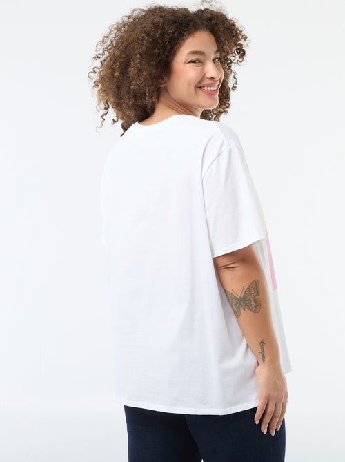 T-shirt en jersey manches courtes 'OUI' - Kiabi