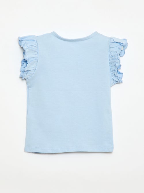 T-shirt en jersey manches courtes volantées - Kiabi