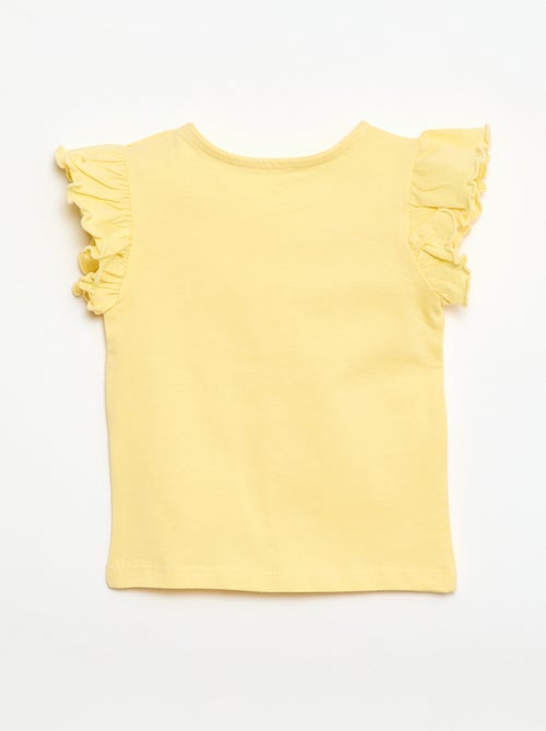 T-shirt en jersey manches courtes volantées - Kiabi