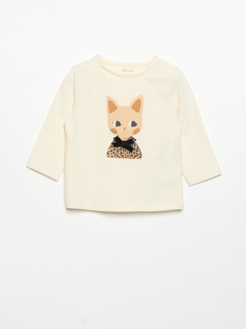 T-shirt en jersey manches longues - Kiabi